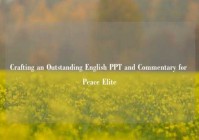 Crafting an Outstanding English PPT and Commentary for Peace Elite