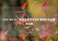PUBG OBB KR，韩国版绝地求生扩展包安装与使用指南