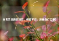 王者荣耀周更观察，惊喜不断，还是例行公事？