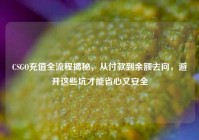 CSGO充值全流程揭秘，从付款到余额去向，避开这些坑才能省心又安全