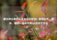 藏在峡谷里的玩家身份说明书！那些社死、装杯、破防一键触发的LOL启动文件名