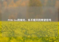 PUBG Lite的绿光，永不熄灭的希望信号
