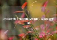 CF手游幻影飞刀进阶技巧全解析，从萌新到大神