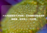 PUBG电脑颜色不对别慌！这份调整指南提视野清晰度，助你快人一步吃鸡