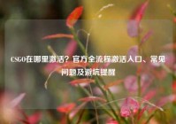 CSGO在哪里激活？官方全流程激活入口、常见问题及避坑提醒