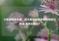 王者荣耀体验服，抢先解锁新英雄的内测前沿阵地 具体在哪玩？