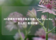 202X苹果和平精英平板全攻略，iPad Pro/Air/Mini怎么选？看完秒懂！