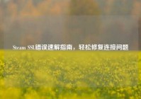 Steam SSL错误速解指南，轻松修复连接问题