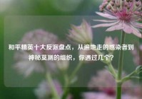 和平精英十大反派盘点，从遍地走的感染者到神秘莫测的组织，你遇过几个？