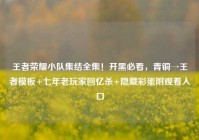 王者荣耀小队集结全集！开黑必看，青铜→王者模板+七年老玩家回忆杀+隐藏彩蛋附观看入口