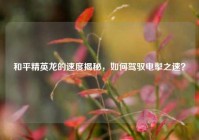 和平精英龙的速度揭秘，如何驾驭电掣之速？