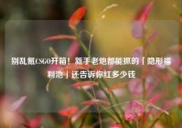 别乱氪CSGO开箱！新手老炮都能抓的「隐形福利池」还告诉你红多少钱