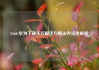 PubG华为下载失败原因与解决办法全解析