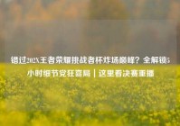 错过202X王者荣耀挑战者杯炸场巅峰？全解锁5小时细节党狂喜局｜这里看决赛重播