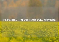 CSGO卡楼梯，一步之遥的攻防艺术，你会卡吗？