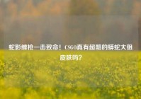 蛇影缠枪一击致命！CSGO真有超酷的蟒蛇大狙皮肤吗？