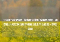CSGO创作者必藏！暗影破坏者极致暗金机械+动态枪火光效联动展示模板 附全平台适配+获取指南