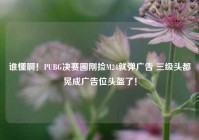 谁懂啊！PUBG决赛圈刚捡M24就弹广告 三级头都晃成广告位头盔了！