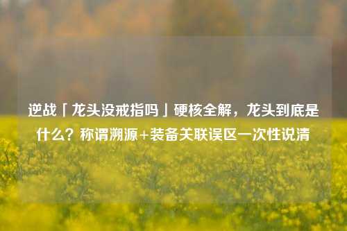 逆战「龙头没戒指吗」硬核全解，龙头到底是什么？称谓溯源+装备关联误区一次性说清