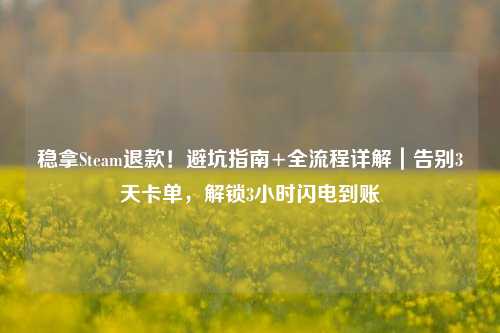 稳拿Steam退款！避坑指南+全流程详解｜告别3天卡单，解锁3小时闪电到账
