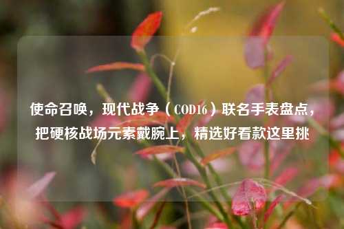 使命召唤，现代战争（COD16）联名手表盘点，把硬核战场元素戴腕上，精选好看款这里挑