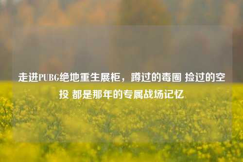 走进PUBG绝地重生展柜,蹲过的毒圈 捡过的空投 都是那年的专属战场记忆