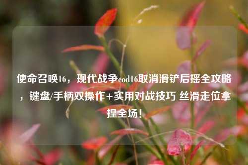 使命召唤16,现代战争cod16取消滑铲后摇全攻略,键盘/手柄双操作+实用对战技巧 丝滑走位拿捏全场!
