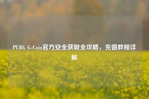 PUBG G-Coin官方安全获取全攻略,充值教程详解