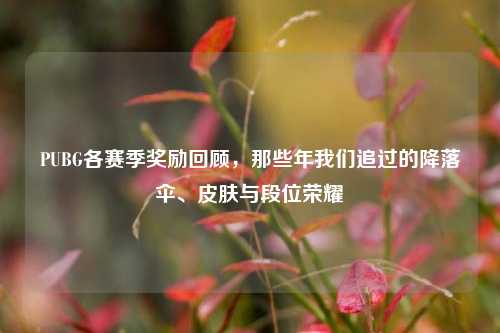 PUBG各赛季奖励回顾,那些年我们追过的降落伞、皮肤与段位荣耀