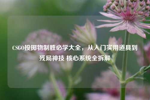 CSGO投掷物制胜必学大全，从入门实用道具到残局神技 核心系统全拆解