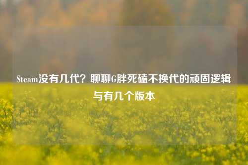 Steam没有几代?聊聊G胖死磕不换代的顽固逻辑与有几个版本