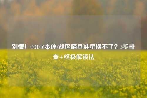 别慌!COD16本体/战区瞄具准星换不了?3步排查+终极解锁法