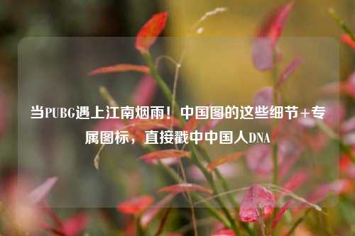 当PUBG遇上江南烟雨!中国图的这些细节+专属图标,直接戳中中国人DNA