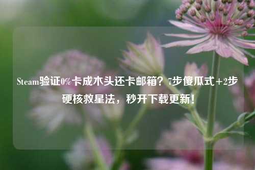 Steam验证0%卡成木头还卡邮箱？7步傻瓜式+2步硬核救星法，秒开下载更新！