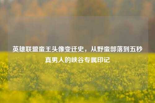 英雄联盟蛮王头像变迁史,从野蛮部落到五秒真男人的峡谷专属印记