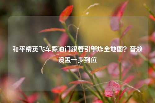 和平精英飞车踩油门跟着引擎炸全地图?音效设置一步到位