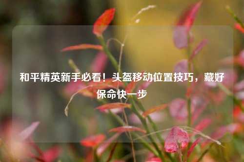 和平精英新手必看！头盔移动位置技巧，藏好保命快一步