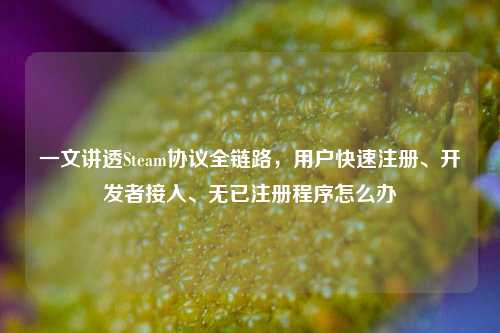 一文讲透Steam协议全链路,用户快速注册、开发者接入、无已注册程序怎么办