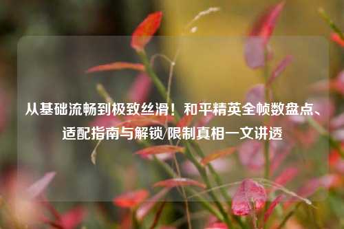 从基础流畅到极致丝滑！和平精英全帧数盘点、适配指南与解锁/限制真相一文讲透