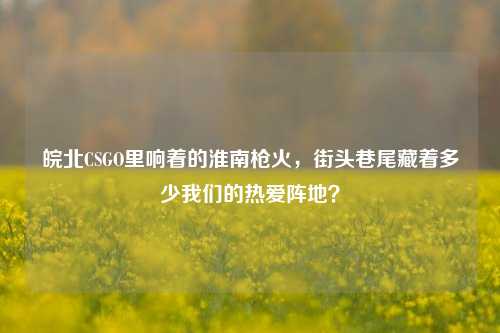 皖北CSGO里响着的淮南枪火,街头巷尾藏着多少我们的热爱阵地?