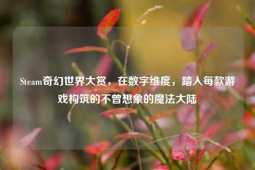 Steam奇幻世界大赏,在数字维度,踏入每款游戏构筑的不曾想象的魔法大陆