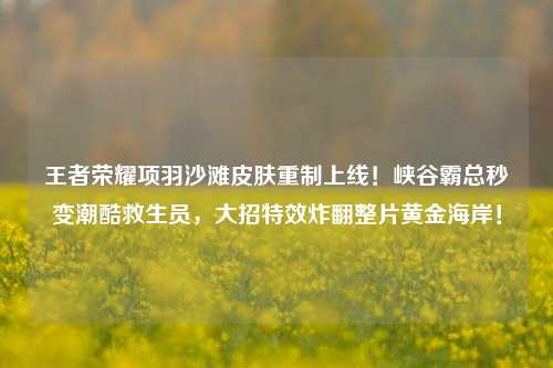 王者荣耀项羽沙滩皮肤重制上线!峡谷霸总秒变潮酷救生员,大招特效炸翻整片黄金海岸!