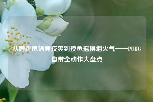 从蹲跳甩锅竞技爽到摸鱼摇摆烟火气——PUBG自带全动作大盘点