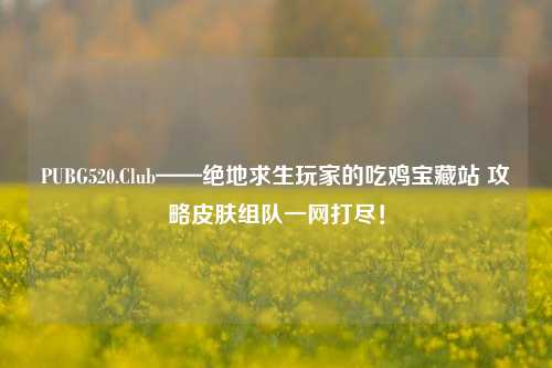 PUBG520.Club——绝地求生玩家的吃鸡宝藏站 攻略皮肤组队一网打尽!