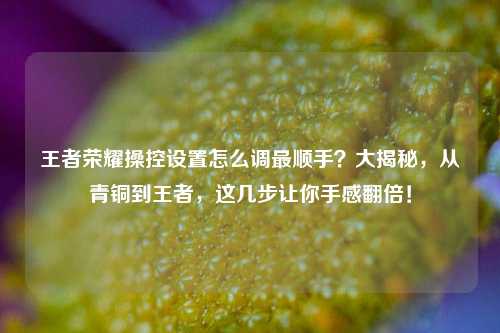 王者荣耀操控设置怎么调最顺手？大揭秘，从青铜到王者，这几步让你手感翻倍！