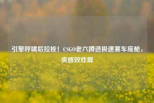 引擎呼啸后拉栓!CSGO老六蹲进极速赛车座舱,爽感双炸屏