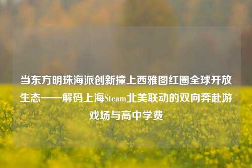 当东方明珠海派创新撞上西雅图红圈全球开放生态——解码上海Steam北美联动的双向奔赴游戏场与高中学费