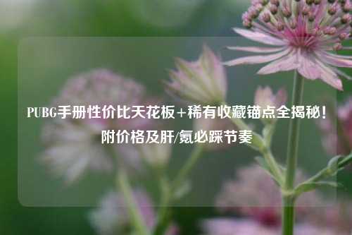 PUBG手册性价比天花板+稀有收藏锚点全揭秘!附价格及肝/氪必踩节奏