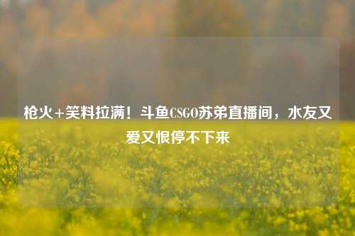 枪火+笑料拉满!斗鱼CSGO苏弟直播间,水友又爱又恨停不下来