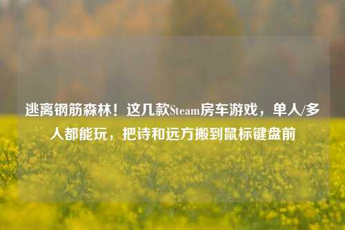 逃离钢筋森林!这几款Steam房车游戏,单人/多人都能玩,把诗和远方搬到鼠标键盘前